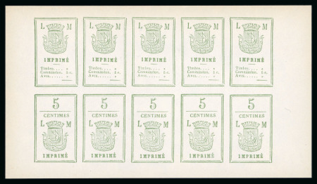 Stamp of Auction catalogues 1871 FRANCE office Lorin-Maury 5c,10c,50c 10 feuilles complete
