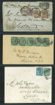 Stamp of India » 1855-1946 De La Rue and later Crown Colony Issues India 1865/81/92 three letters sent to England, Scotland and USA. Ootacamund 21 Jan 1865 to Scotland