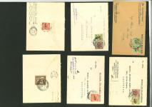 Stamp of Indian States » Hyderabad 1931-1934 a group of eight Hyderabad State “On HEH The Nizam’s Service” covers, plus a parcel piece with multiples, all addressed to Allondon Works Ltd. Calcutta and franked with a good range of official stamps overprint