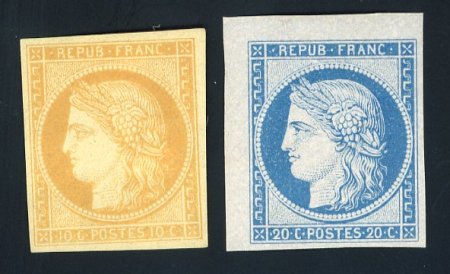 Stamp of France » Siège de Paris 1870 1870 - Siège de Paris 10 centimes bistre-jaune & 20