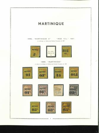 Stamp of Colonies françaises » Martinique 1886-1904, belle collection de classiques neufs */(*) ,
