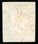 Stamp of Great Britain » 1840 2d Blue (ordered by plate number) 1840 2d blue pl.1 AK, fine to very good margins, showing shifted transfer (basal), used