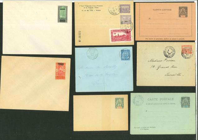 Stamp of Colonies françaises » Colonies Francaise Collections et Lots 1895-1930, lot de 55 entiers postaux neufs et oblitérés