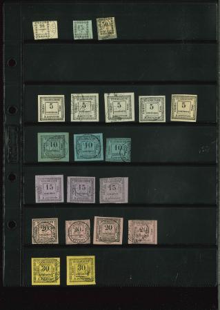 Stamp of Colonies françaises » Guadeloupe 1876-1884, sélection de 30 timbres taxe de Guadeloupe