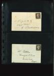Stamp of Great Britain » 1840 1d Black and 1d Red plates 1a to 11 1840 1d black collection comprising 20 covers on pages,
