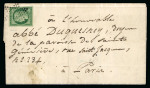 Stamp of France » Type Cérès de 1849-1850 1849. YT n° 2 sur belle lettre oblitération Etoile.