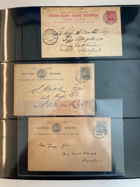 Stamp of British Guiana » Collections 1879-1960s, Postal stationery and postal history collection in 2 albums