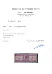 Stamp of India » Telegraph Stamps 1861 Electric Telegraph 4R violet mint o.g.