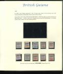 Stamp of British Guiana 1889-1910 Ship issues collection neatly presented on pages
