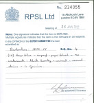 Stamp of Barbados 1852-55 no wmk (1d) deep blue on blued paper in mint block of 20