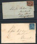 Stamp of Trinidad and Tobago » Trinidad 1852-59, group of four Britannia covers