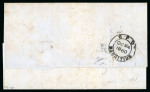 Stamp of Mauritius » Pre-Stamp & Stampless Postal History 1860 (Aug 28) Entire from Madras to Mauritius with "Late Received" hs