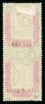 Stamp of Indian States » Jammu & Kashmir Telegraphs: 1906-09 Provisionals 1/2a on 1a bright blue and carmine, mint