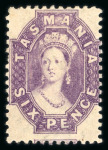 Stamp of Australia » Tasmania 1853-1912 comprehensive collection on pages in a binder