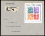 Stamp of Large Lots and Collections 1855-1943 a small lot better Switzerland, comprising 10rp blue 1855 (Bern printing) on cover