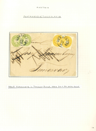 Stamp of Austria » Collections and Lots  Austria: 1850-67 collection of postmarks with an estimated 1500 used stamps and covers