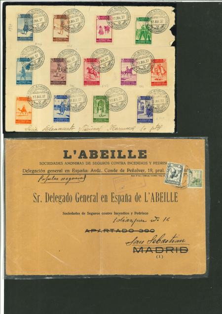 Stamp of Large Lots and Collections Spain: 1880-1960s, Group of 35 cover and a piece