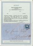 Stamp of Romania » King Carol 1869 - "Without Beard" Imperforate 10 bani indigo, good to large margins, tied "GALATZI/19.12"