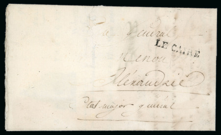 Stamp of Egypt » Napoleonic Campaign 1799 (25 Fructidor An 7) Folded letter sheet with printed "REPUBLIQUE FRANCAISE / Au Quartier-général du Caire" from General Dumas in Cairo,