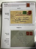 Stamp of Great Britain » Collections 1937-52 comprehensive and extensive 6-frame exhibit collection of KGVI covers