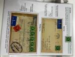 Stamp of Great Britain » Collections 1937-52 comprehensive and extensive 6-frame exhibit collection of KGVI covers