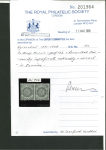 Stamp of Indian States » Hyderabad 1871-1909 8a deep brown, unused, variety imperforate vertically in horizontal pair