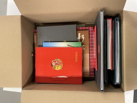 Stamp of Large Lots and Collections In a box, modern stamps and sets from eighties and