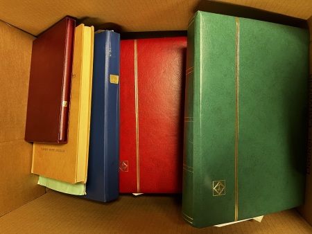 Stamp of Large Lots and Collections In a very big box, several thousands of stamps mainly