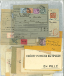 Stamp of Egypt » Collections 1880-1937, a very fine group of 22 letters and parcel cards franked with Egyptian Sphinx and Pyramid