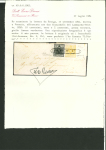 Stamp of Austria » Lombardy Venetia Lombardo Venetia Austria Italy letter 10c + 5c giallo limone verdastro boxed ROVIGO