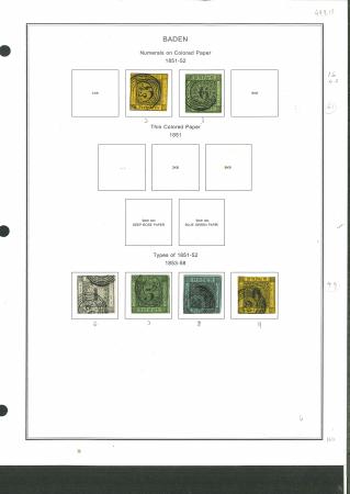 Stamp of Germany German States 1851-1920, collection on 45 printed pages, particularly strong in Thurn & Taxis and Württemberg