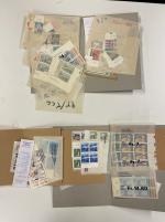 Stamp of Large Lots and Collections Switzerland in a box, glassines and folders containing