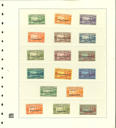 Stamp of Colonies françaises » Nouvelles-Hébrides 1941, séries France Libre Y&T n° 124/135 et taxe