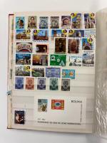 Stamp of Large Lots and Collections World : 1870-1990. Large and heavy box containing thousands