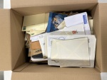Stamp of Large Lots and Collections World : 1900-1990. In a box many letters and cards