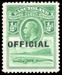 Stamp of Basutoland Officials: 1934 1/2d to 6d set of four, very fine and fresh mint