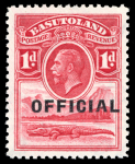 Stamp of Basutoland Officials: 1934 1/2d to 6d set of four, very fine and fresh mint
