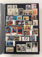 Stamp of Large Lots and Collections World : 1960-2010. In a box, one nice Paintings Topics all world collection