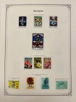 Stamp of Large Lots and Collections Belgium: 1849-1986, in four albums very nice and very extensive mint and used collection