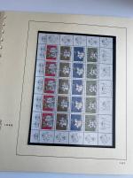 Stamp of Large Lots and Collections Liechtenstein: 1912-2001, Collection in 4 Lindner albums, complete for the basic issues