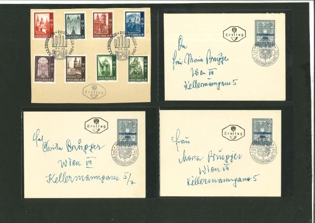 Stamp of Austria » Collections and Lots  1948-55 Austria lot better FDC's