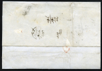 Stamp of Great Britain » 1840 2d Blue (ordered by plate number) 1842 (Aug) large outer wrapper sent from Yeovil to London, franked with irregular block of 9, strip of four and pair