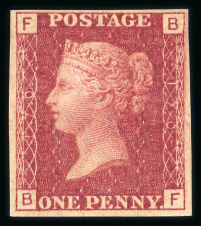 Stamp of Great Britain » 1854-70 Perforated Line Engraved 1873 1d rose-red pl.170 BF imperforate imprimatur