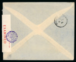 Stamp of Egypt » British Forces in Egypt 1932-35 1939 3m yellow-green, two singles & 10m pale carmine, all on 1941 OAS censored envelope to Rehovot