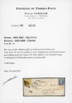 Stamp of Switzerland / Schweiz » Sitzende Helvetia Ungezähnt » Münchner Druck, 1. Auflage 1855, Strubel 40 Rp. grün, 1. Münchner Druckperiode, zusammen mit Frankreich 20c Napoleon als Mischfrankatur, auf Brief von Bern nach Côte-d’Or