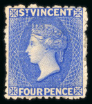 Stamp of St. Vincent 1861-97 comprehensive collection of the early issues neatly written up and presented on pages in an album
