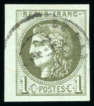 Stamp of France » Emission de Bordeaux 1870 1870, Y&T n° 48d belle nuance rouge-sang clair oblitéré,