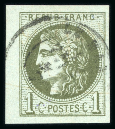 Stamp of France » Emission de Bordeaux 1870 1870, Y&T n° 48d belle nuance rouge-sang clair oblitéré,
