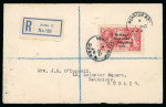 Stamp of Ireland » 1922 (Jul-Nov) Thom Overprints (T25-T41) 5s pale rose red, single, tied two strikes of MERRION