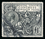Stamp of Great Britain » King George V » 1924-36 Issues 1929 PUC £1 black, used, fine and scarce (SG £550)